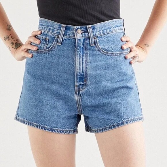Levi's Pants - Levi's High Loose Shorts (Blue)